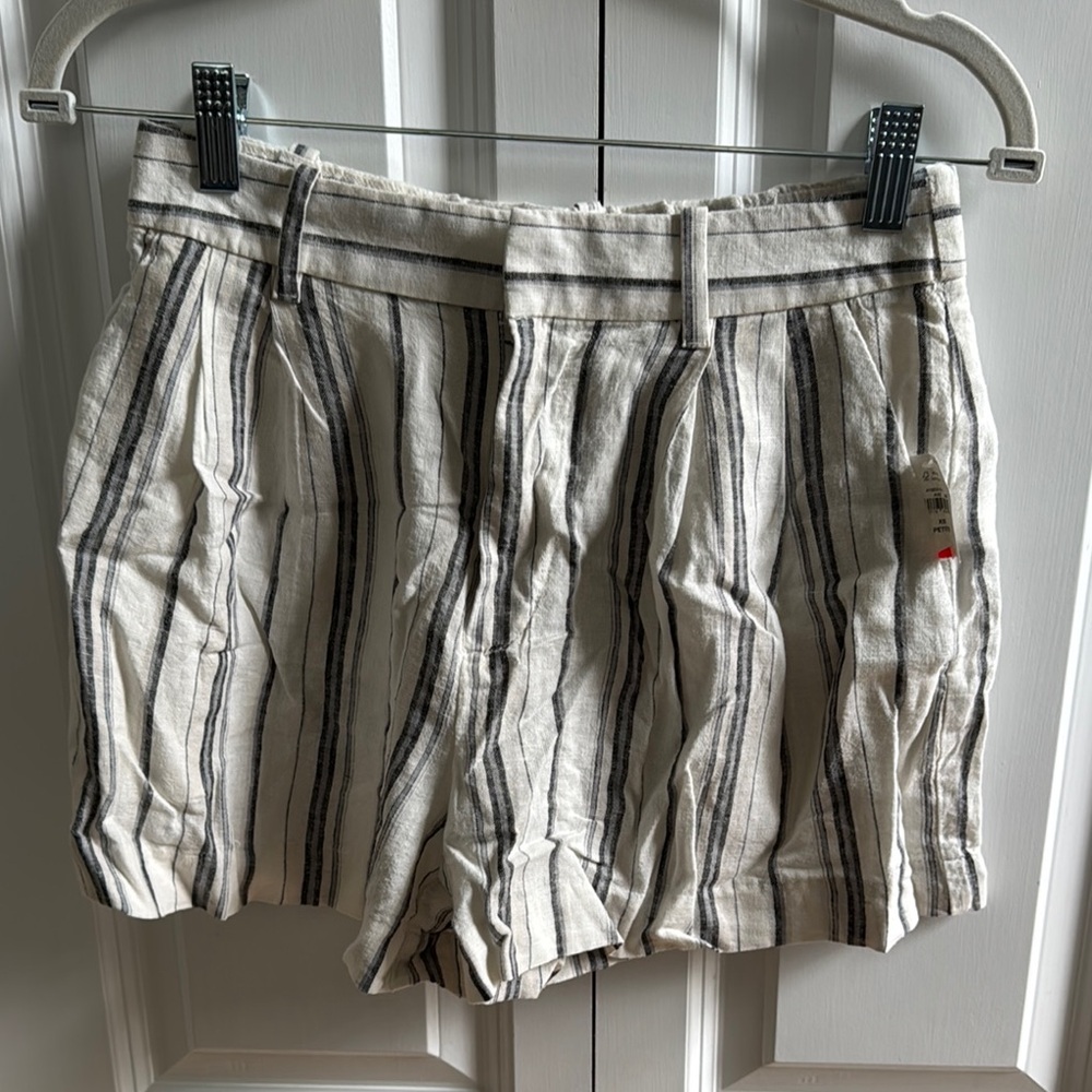 Striped Linen Shorts